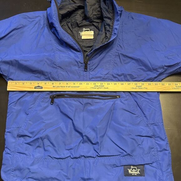 Woolrich Cobalt Blue Quarter Zip Hoodie Jacket Size Small - Picture 4 of 9